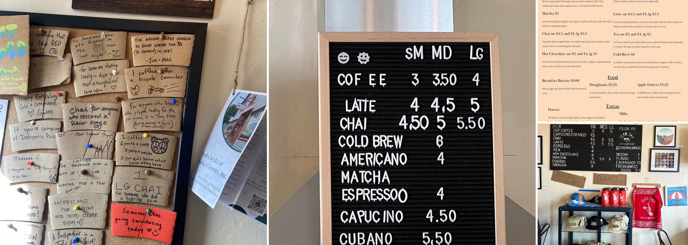 Zero Day Coffee Menu