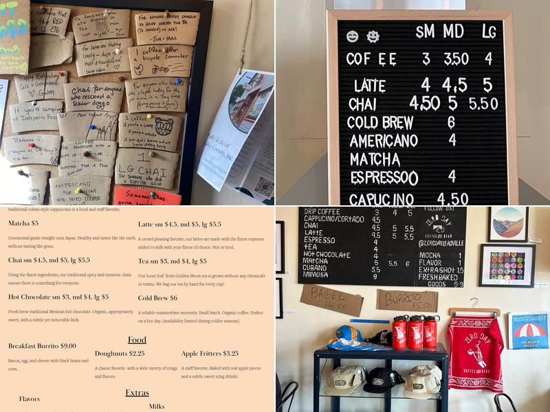 Zero Day Coffee Menu