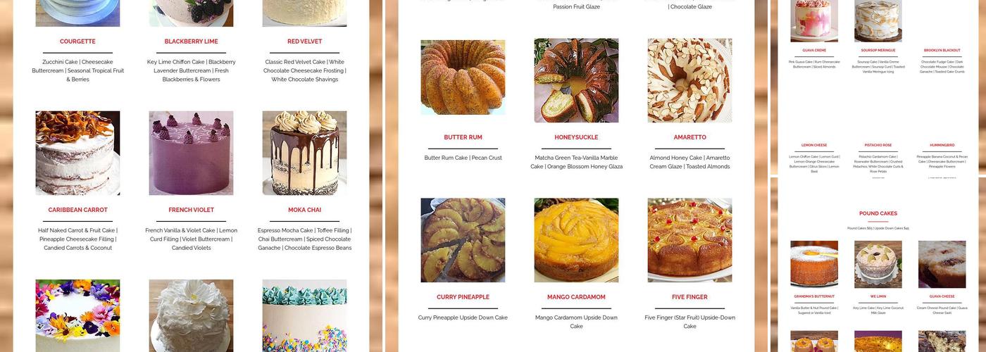 Ree-B's Cakery Menu