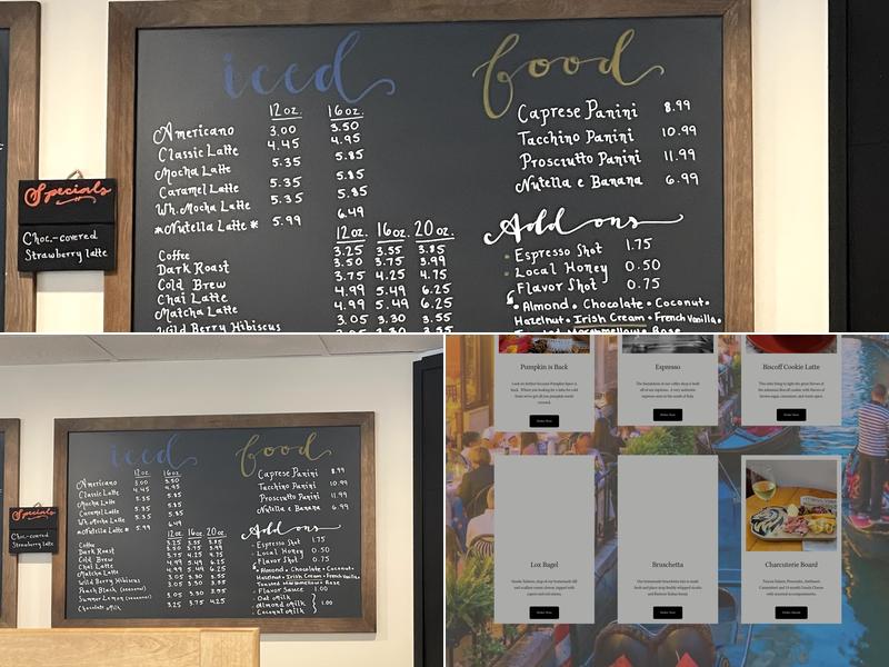 Lions Den Coffee Shop Menu