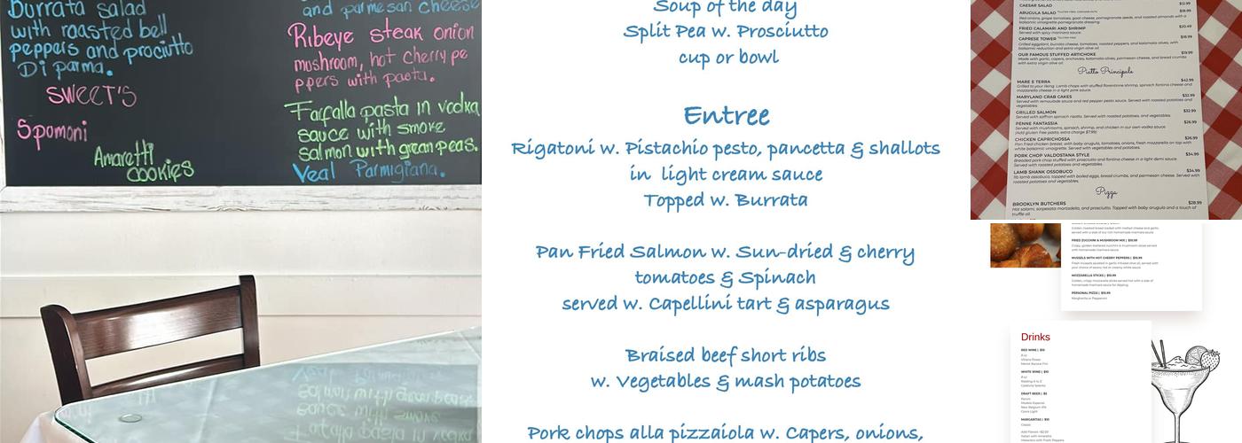 Pomodoro Pizza Pasta LLC Menu