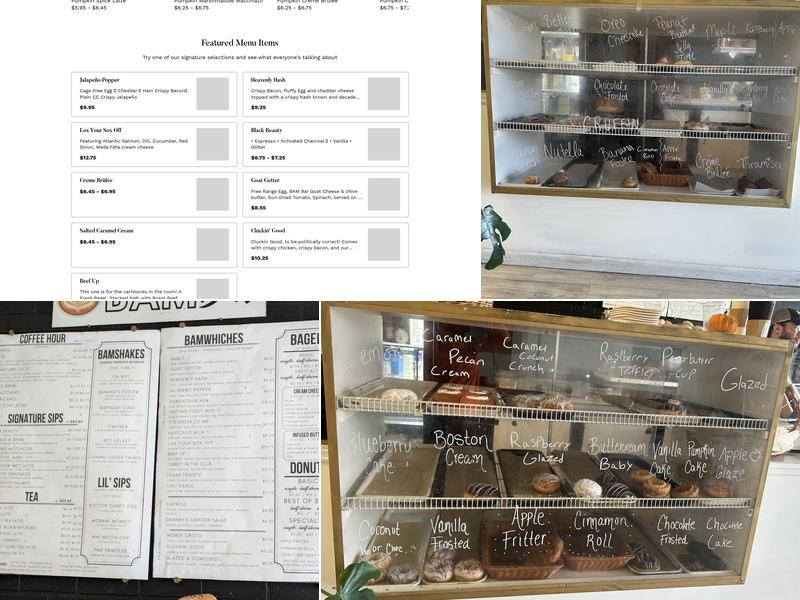 BAM Bar Menu