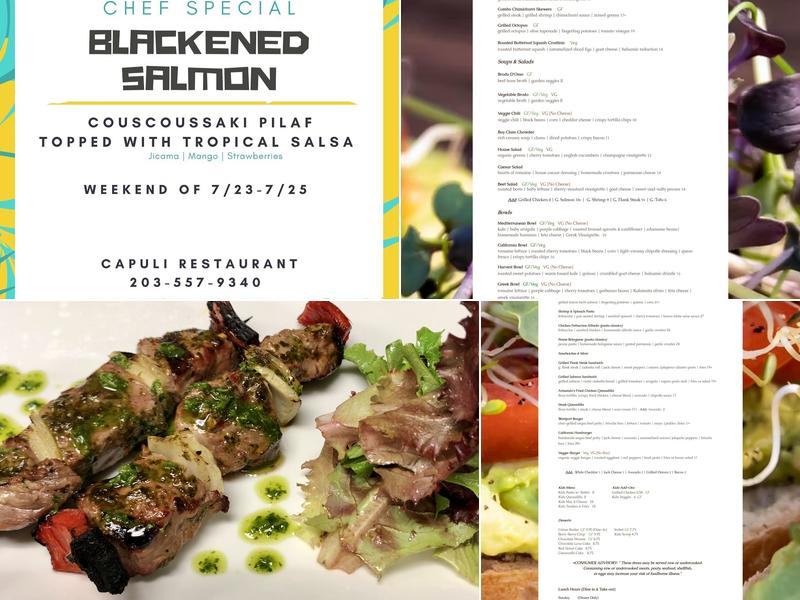 Capuli Restaurant Menu