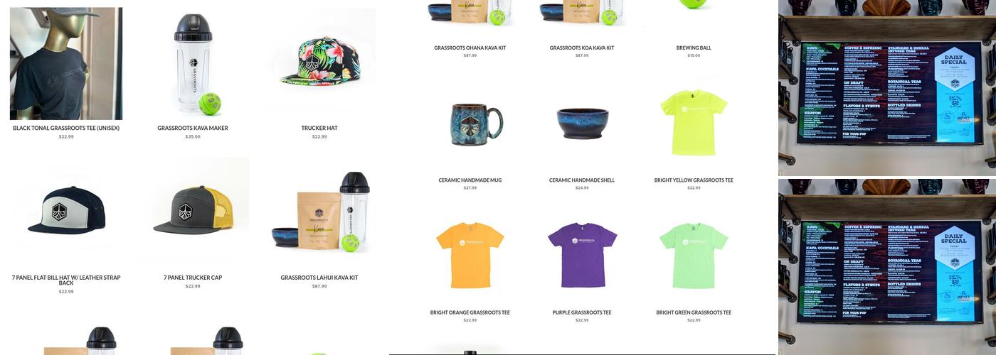 Grassroots Kava House Menu