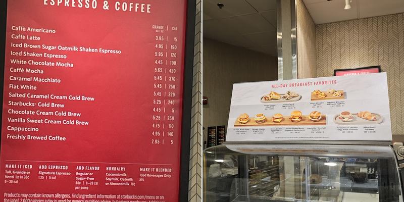 Starbucks Menu