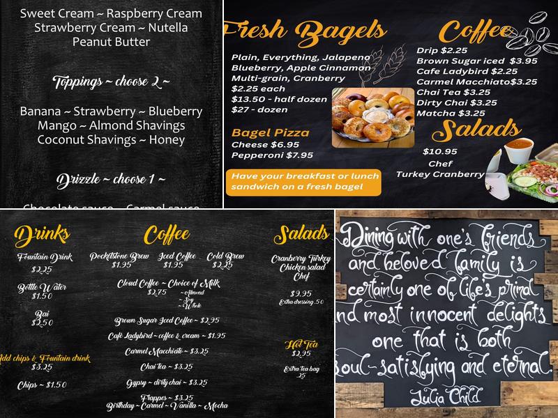 Pocketstone bakery & cafe Menu
