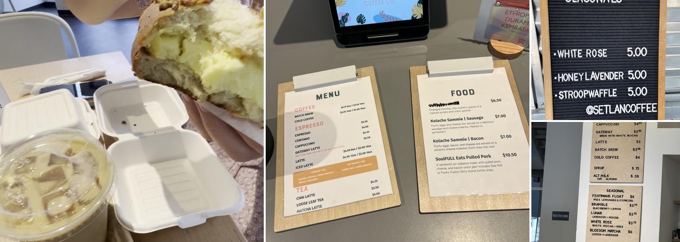 Setlan Coffee Co. Menu