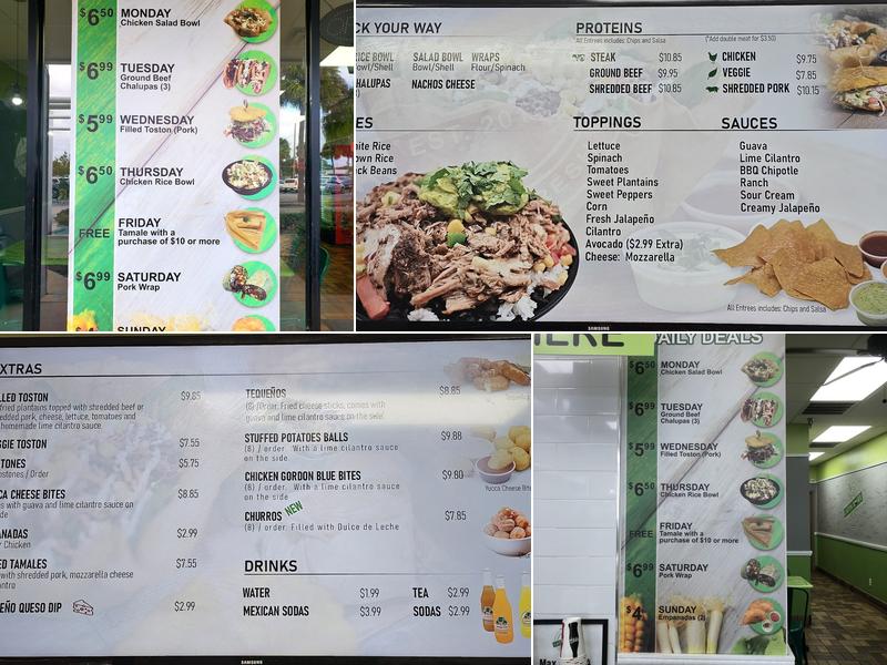 Latin Bowl Restaurant - Brandon Menu