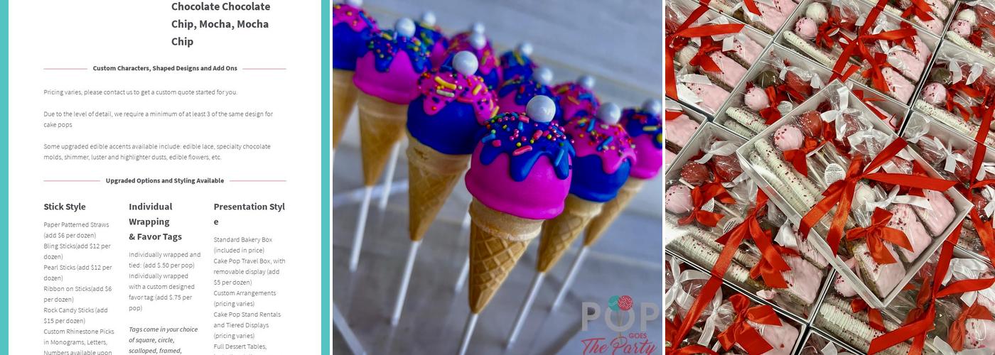 Pop Goes the Party, LLC Menu