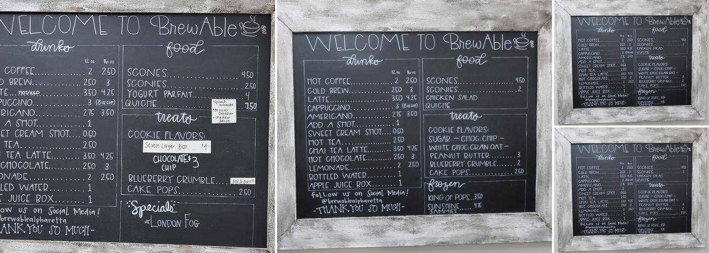 Brewable Alpharetta Menu