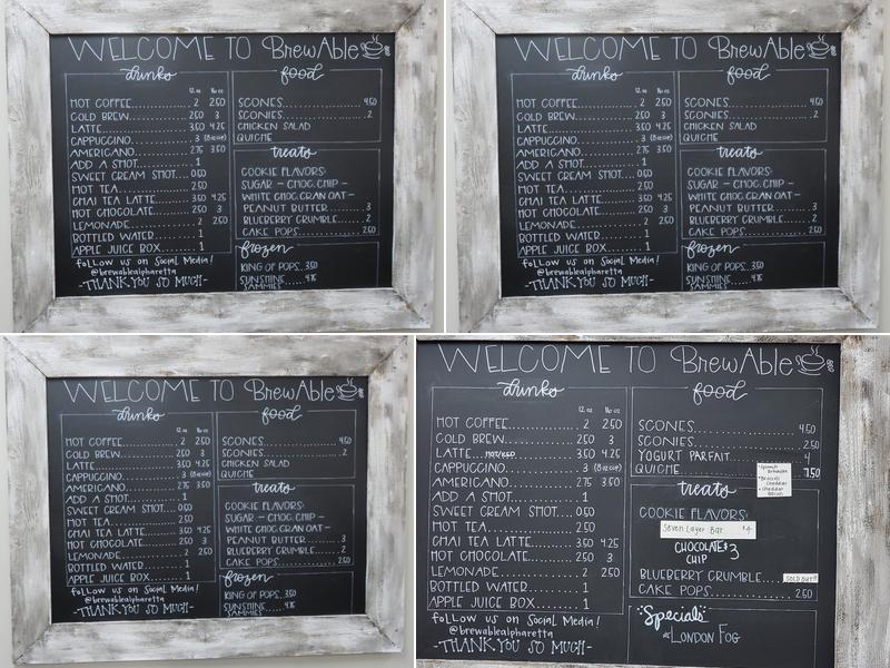 Brewable Alpharetta Menu