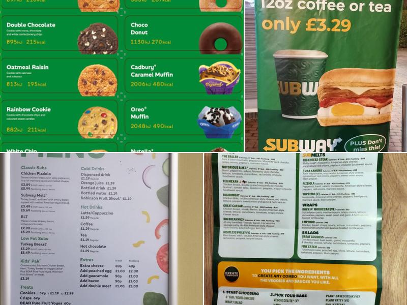 Subway Menu