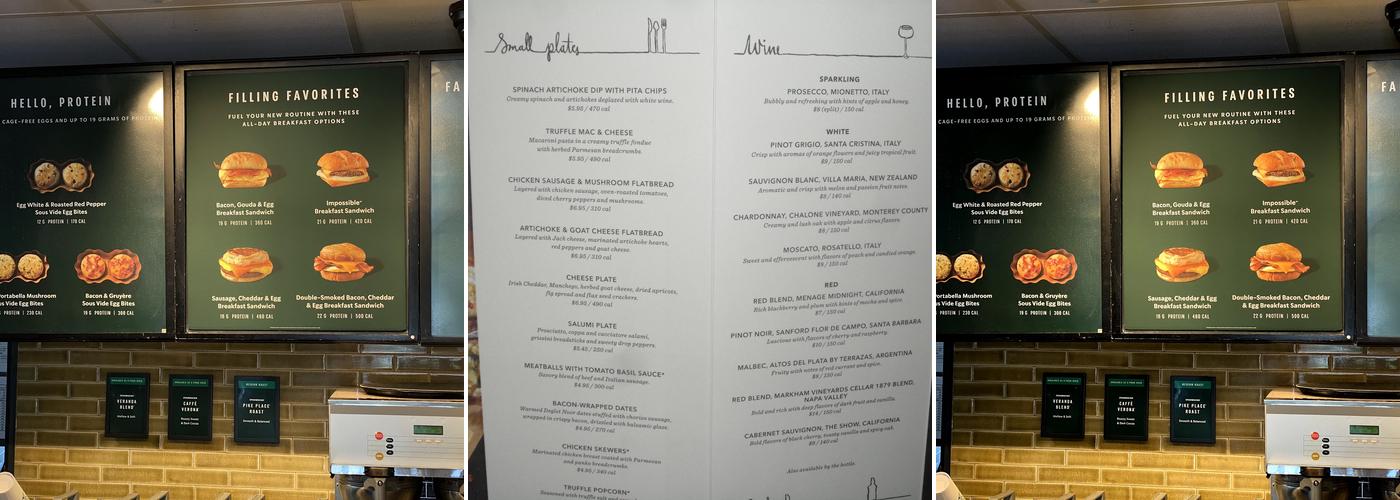 Starbucks Menu