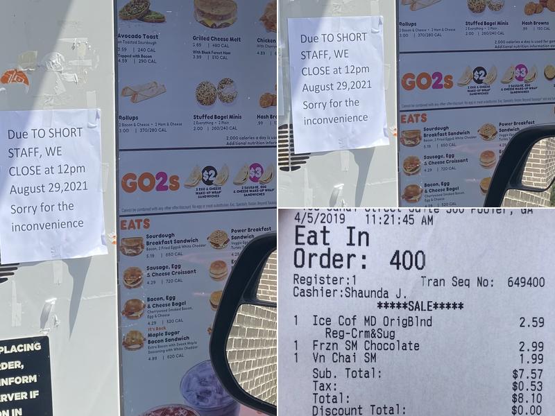 Dunkin' Menu