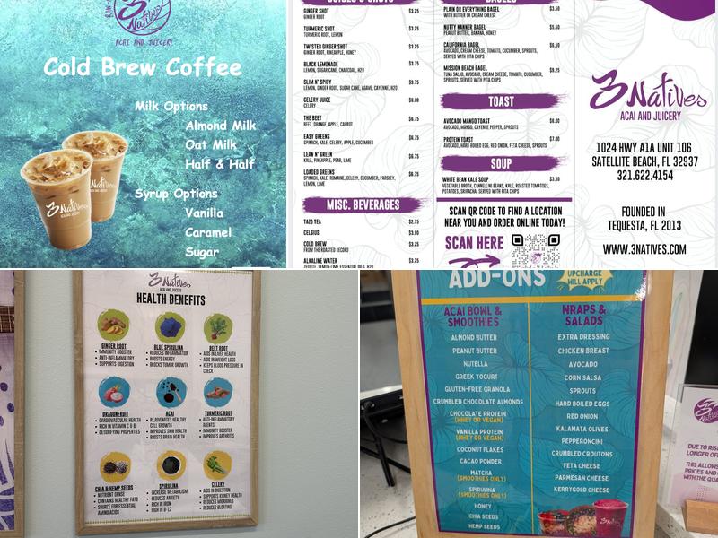 3Natives Menu