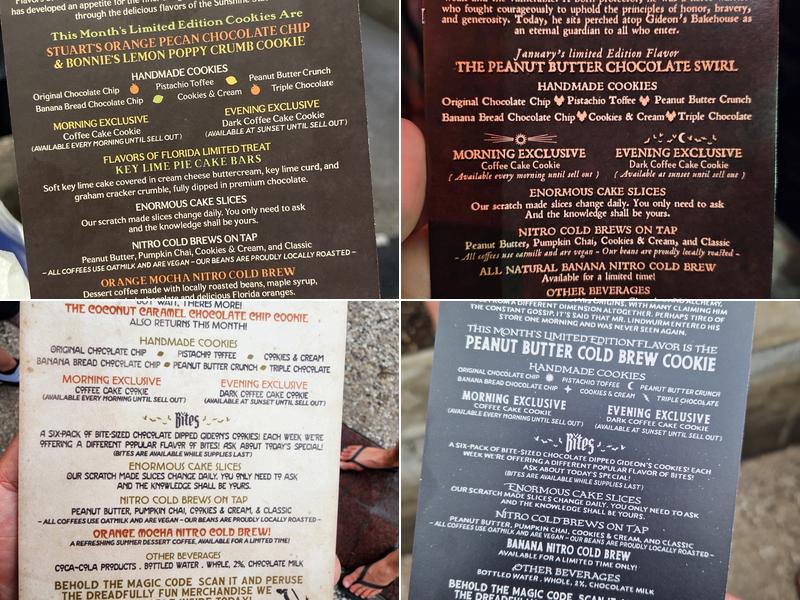 Gideon's Bakehouse Menu