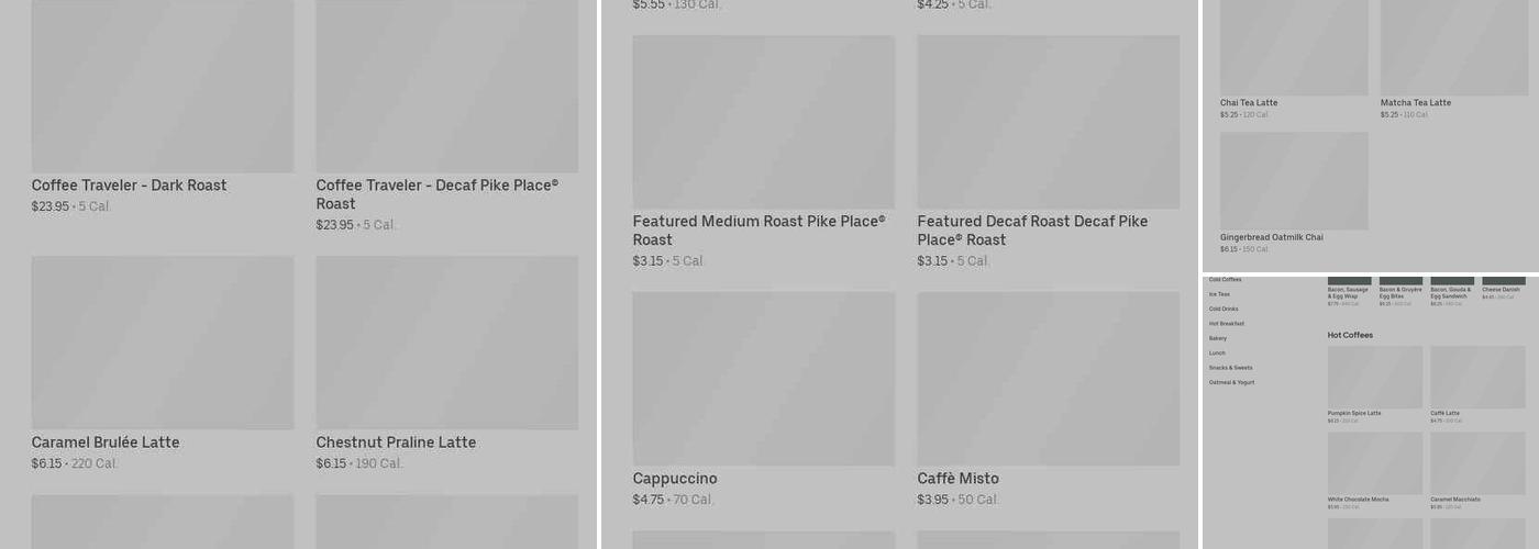 Starbucks Menu