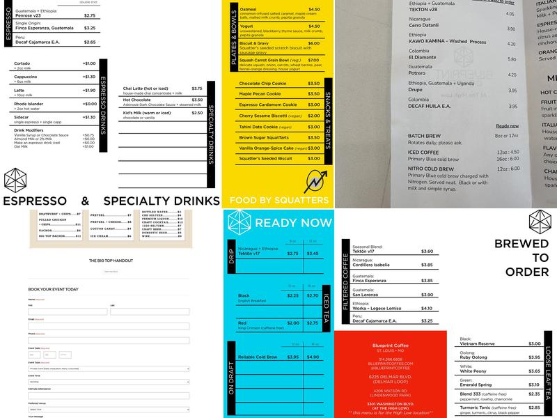 High Low Menu