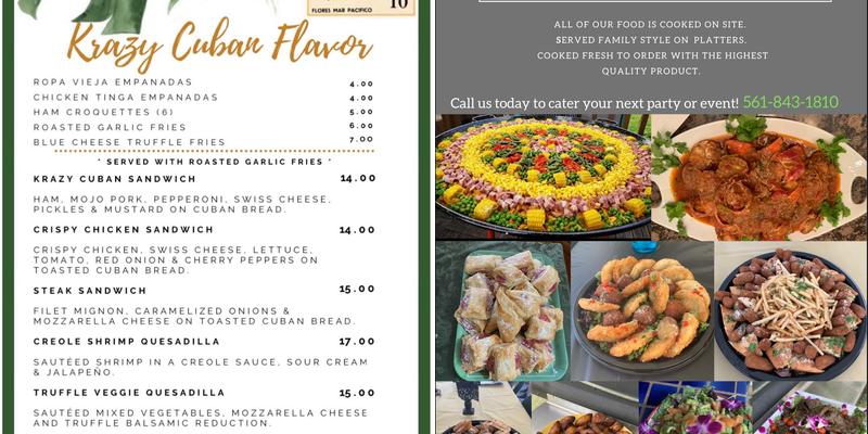 Krazy Cuban Flavor Menu