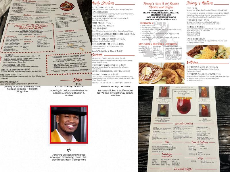Johnny's World Famous Chicken & Waffles Menu