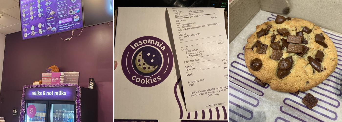 Insomnia Cookies Menu