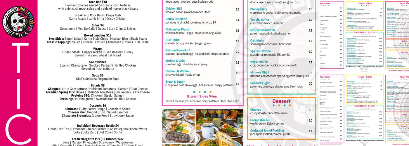 Botica Menu