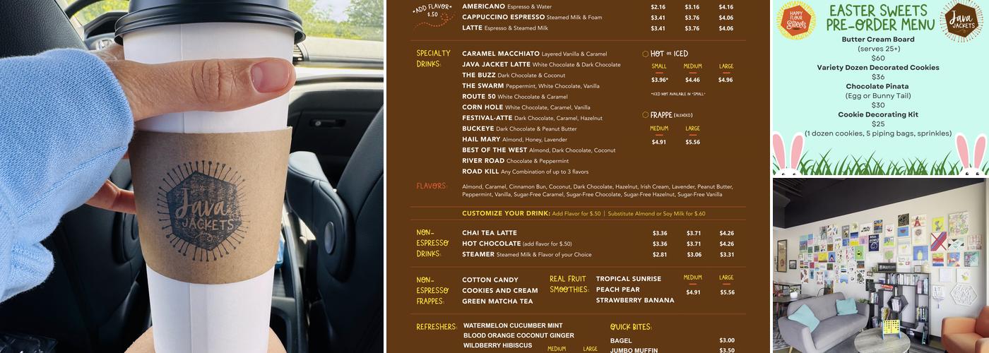 Java Jackets Coffee House Menu