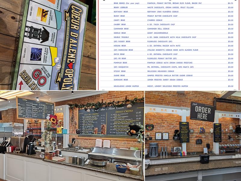 Bear Paw Cookies Bakery and Crepes Menu