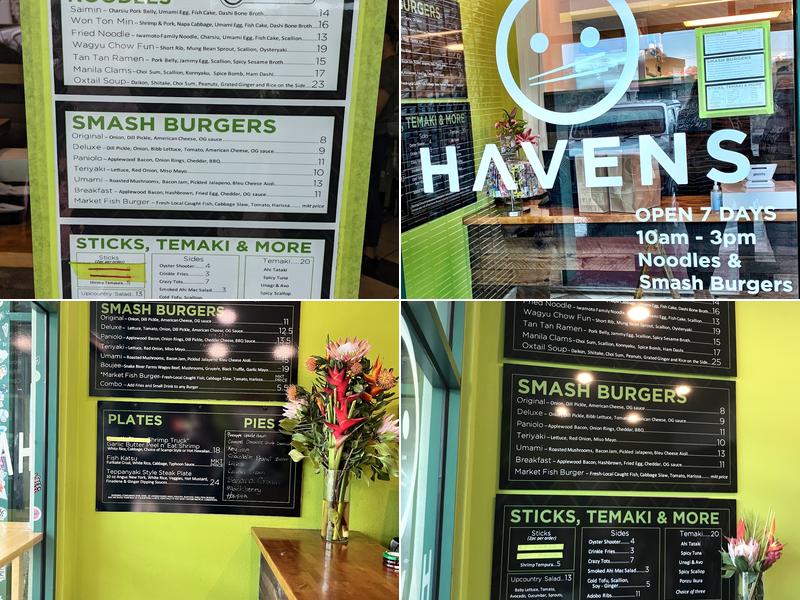 Havens Menu