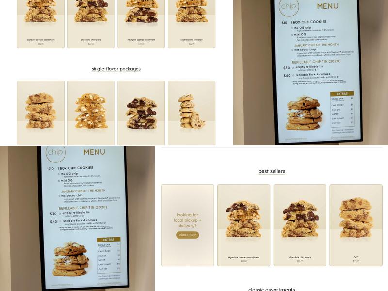 Chip Cookies Menu