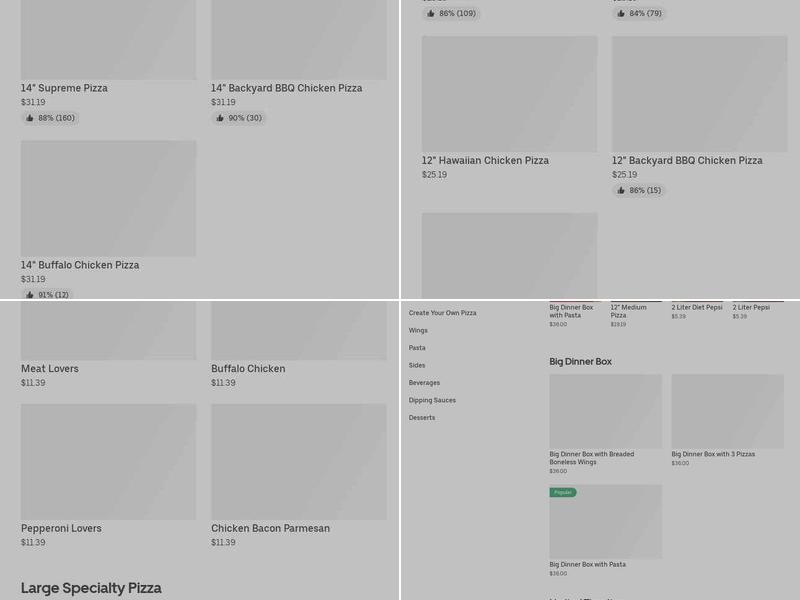 Pizza Hut Menu