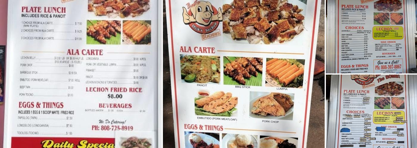 Dick’s Lechon Menu