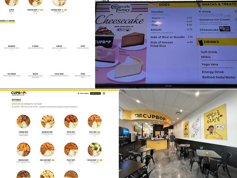 Cupbop - Korean BBQ in a Cup Menu