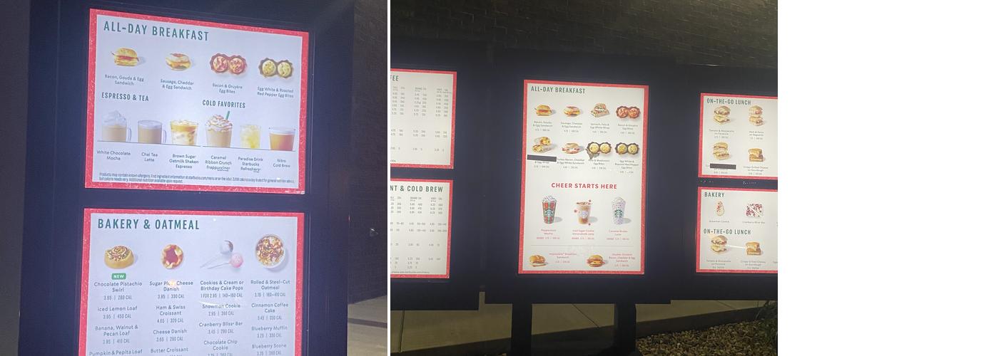 Starbucks Menu