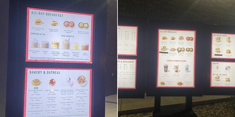 Starbucks Menu
