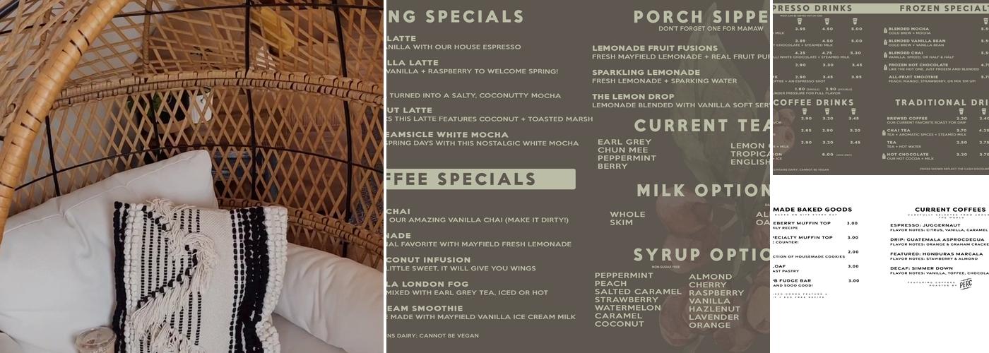 Gather Coffee Lounge Menu