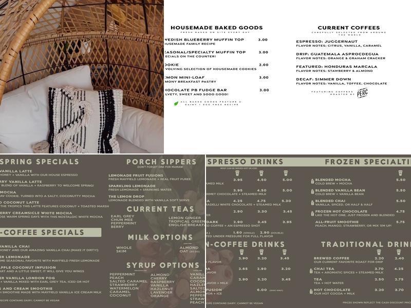 Gather Coffee Lounge Menu