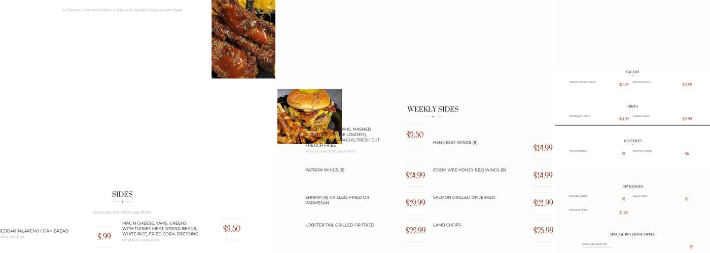 Oooh Wee It Is Menu