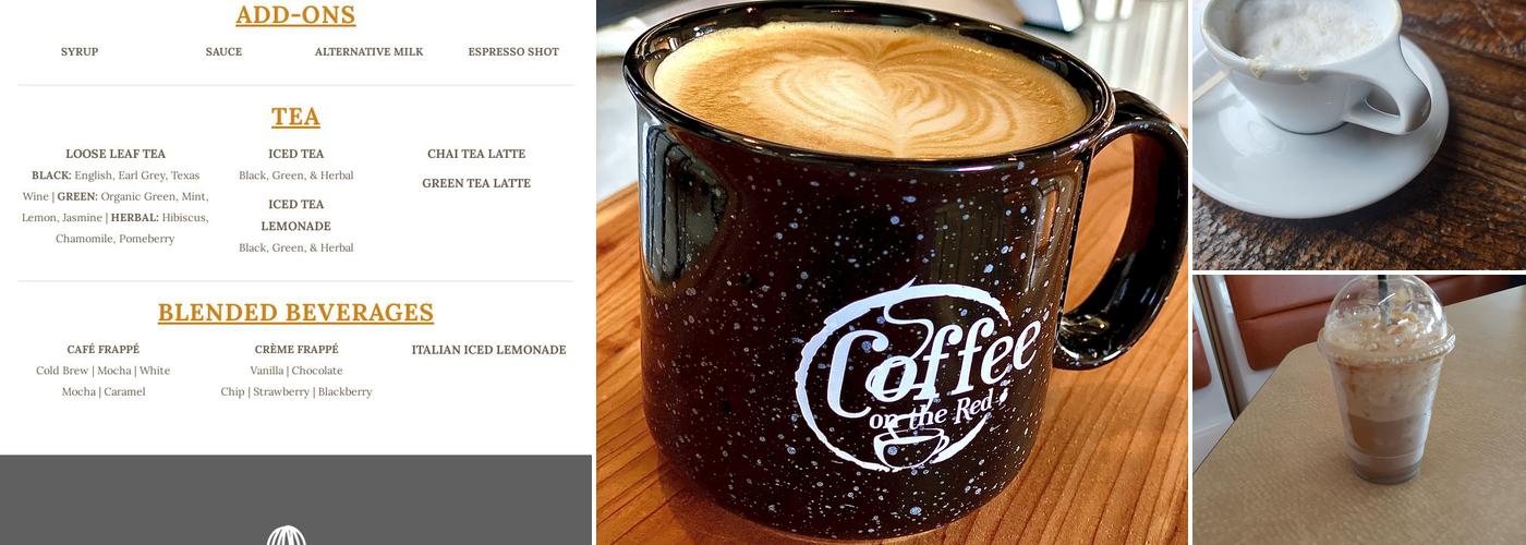Coffee on the Red Menu