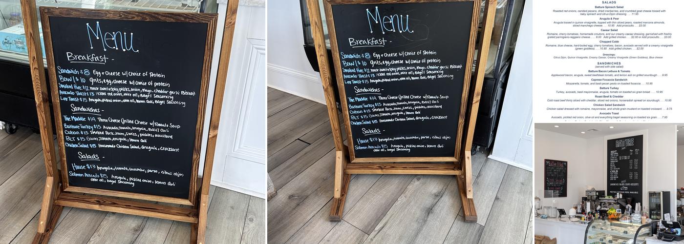 Batture Bites & Brew Menu