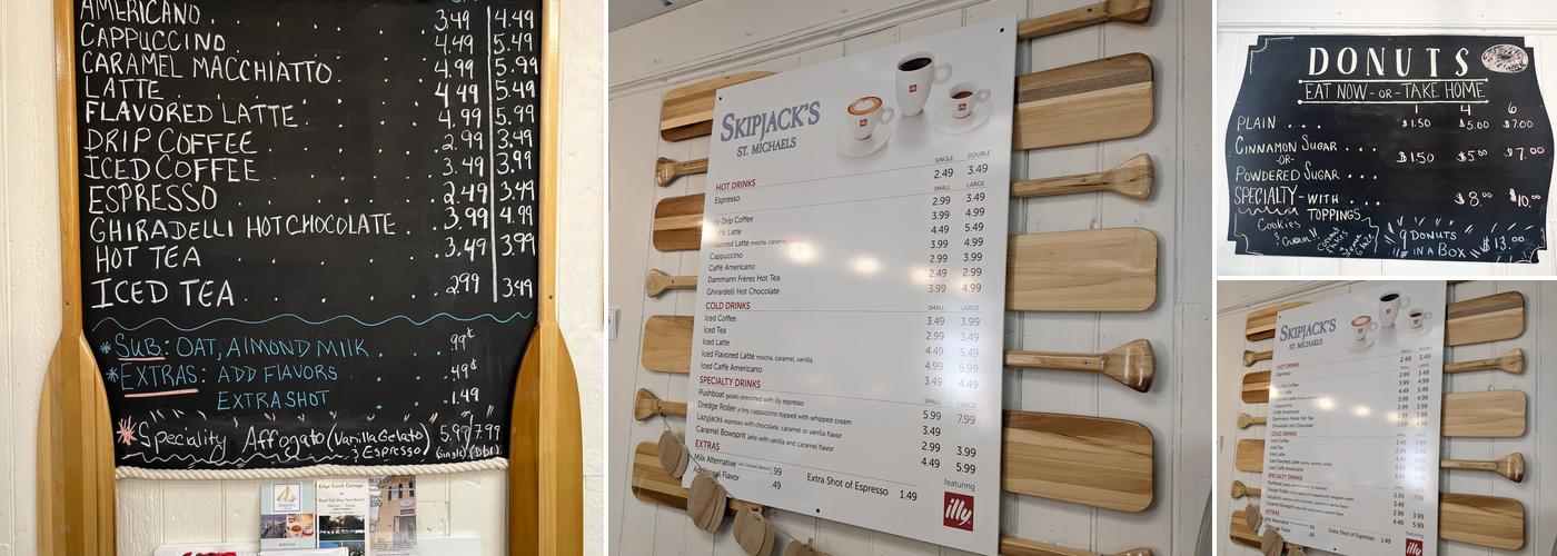 Skipjack's St. Michaels Menu