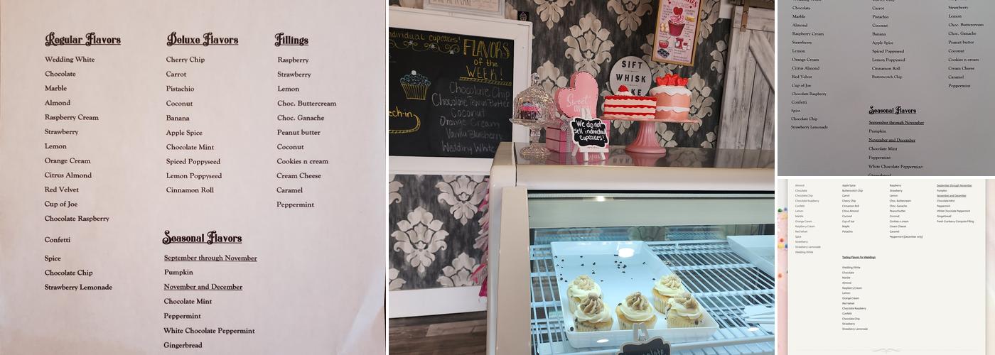 Gwendolyn Lee Cakery Menu