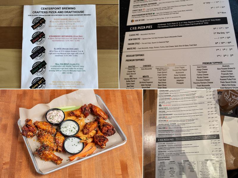 Crafters Pizza and Drafthouse Menu