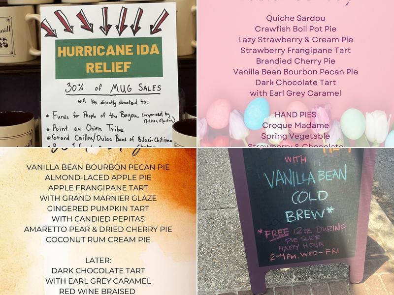 Windowsill Pies Menu