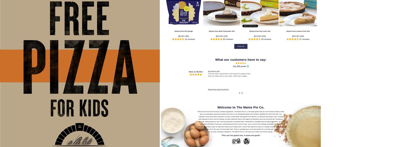 The Maine Pie Co Menu