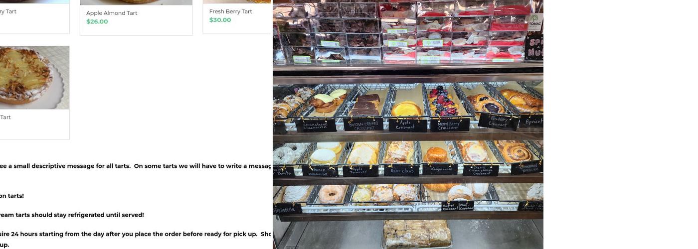 Potomac Sweets Menu