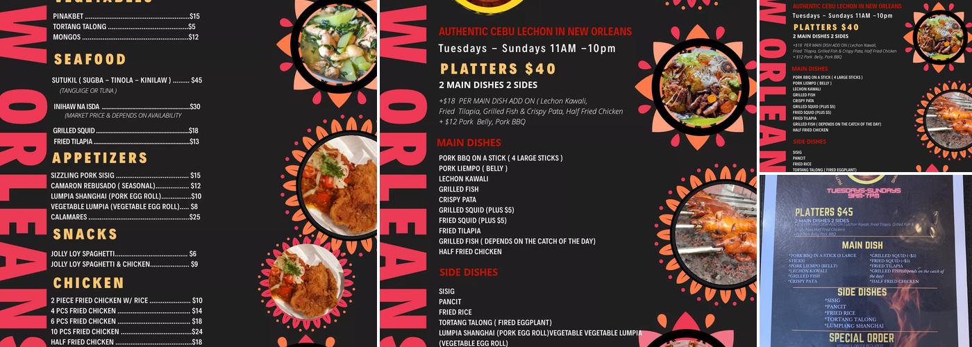 Cebu Lechon Menu