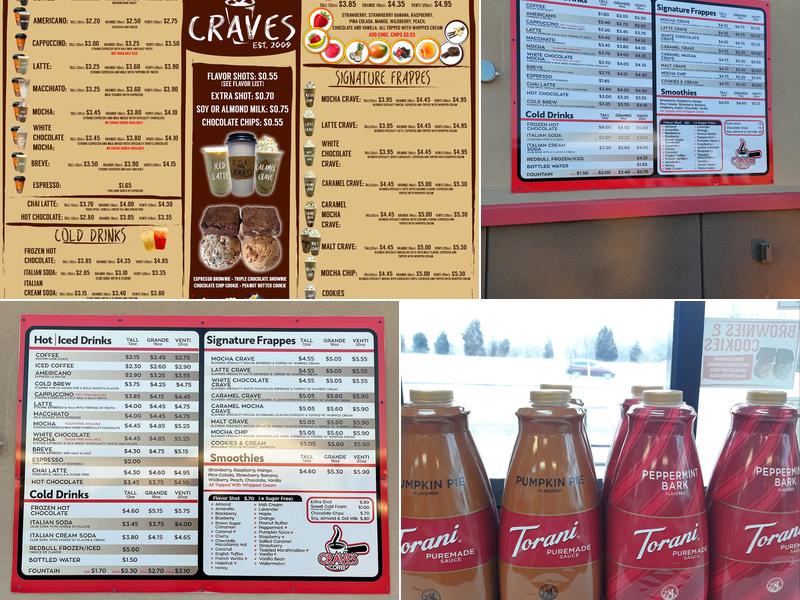 Craves Coffee Menu
