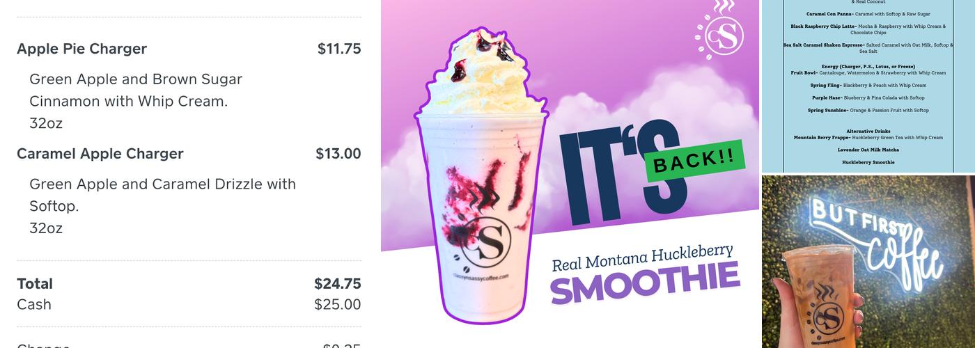 Classy N' Sassy Coffee Menu