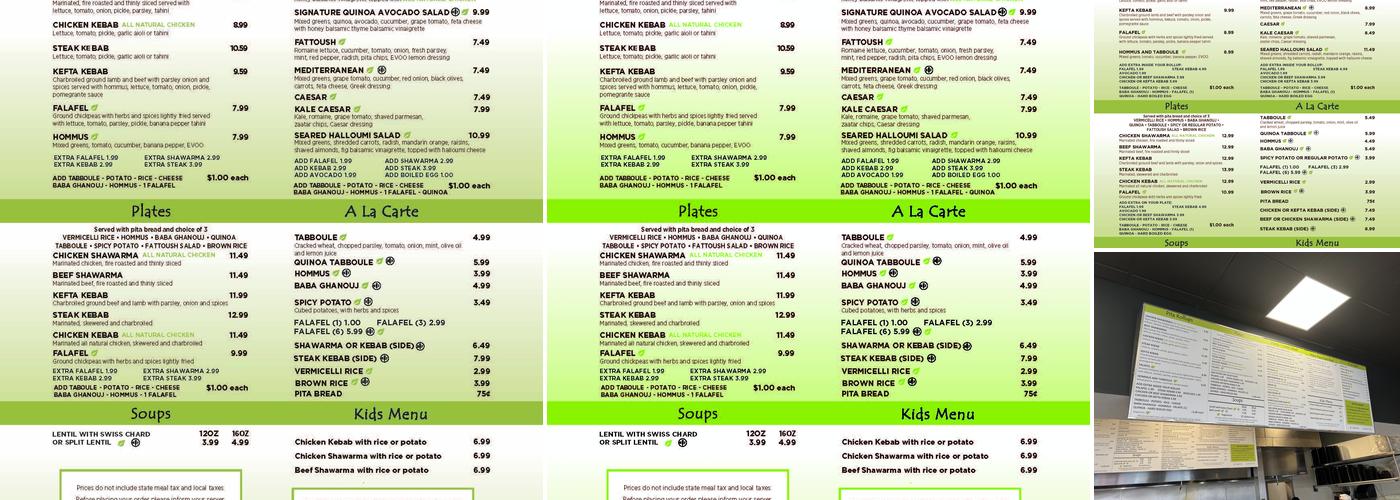 Pita Thyme Menu